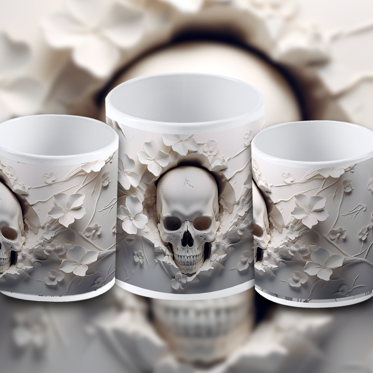 Taza Calaveras 3D