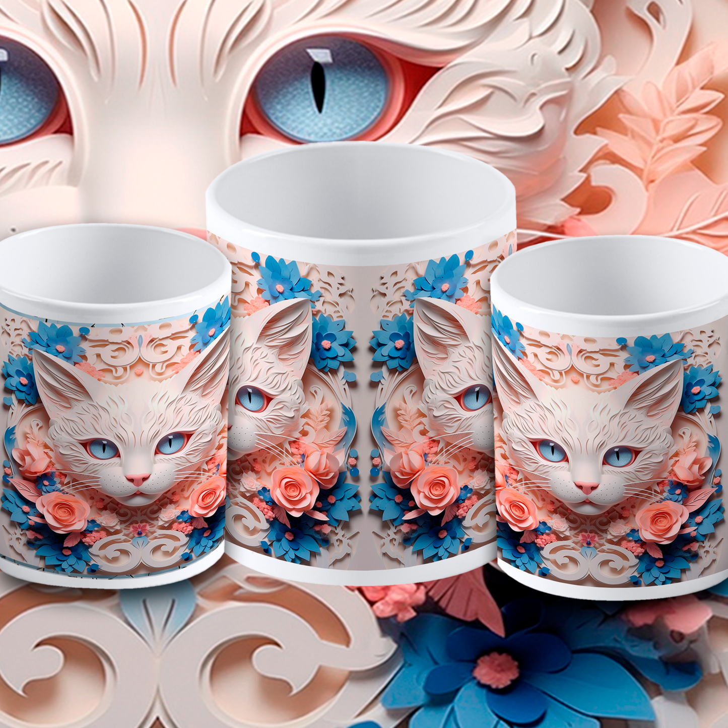 Taza Gatito 3D