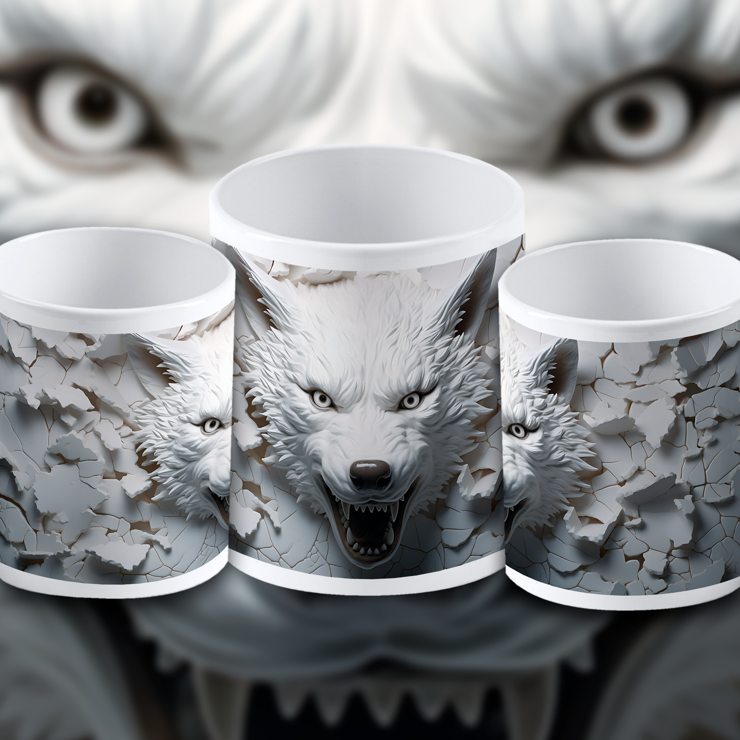 Taza Lobo 3D
