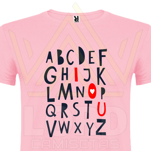 Camiseta ABC Love You